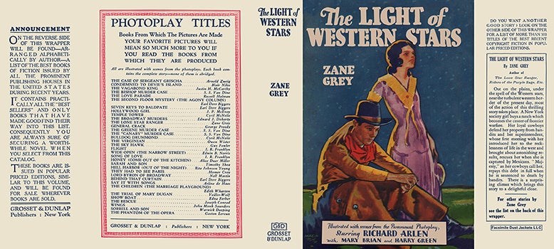 Item #34787 Light of Western Stars, The. Zane Grey.