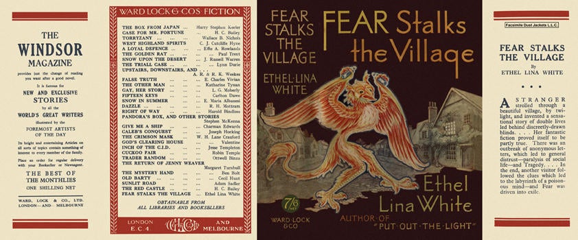 Item #3508 Fear Stalks the Village. Ethel Lina White.