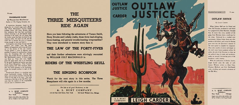 Item #35086 Outlaw Justice. Leigh Carder