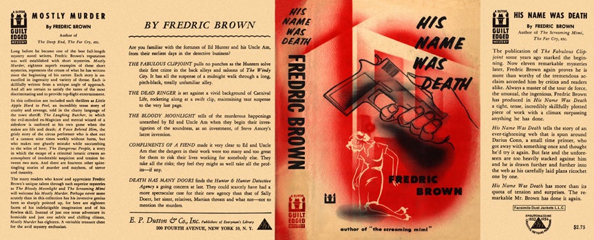 Item #351 His Name Was Death. Fredric Brown