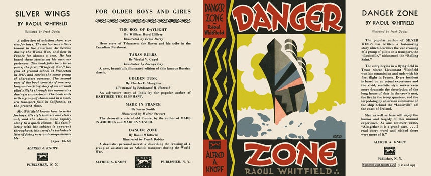 Item #3521 Danger Zone. Raoul Whitfield, Frank Dobias