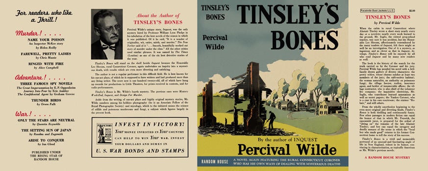 Item #3528 Tinsley's Bones. Percival Wilde.
