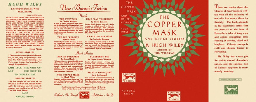 Item #3529 Copper Mask and Other Stories, The. Hugh Wiley.