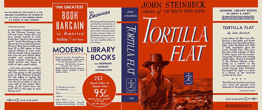 Item #35337 Tortilla Flat. John Steinbeck