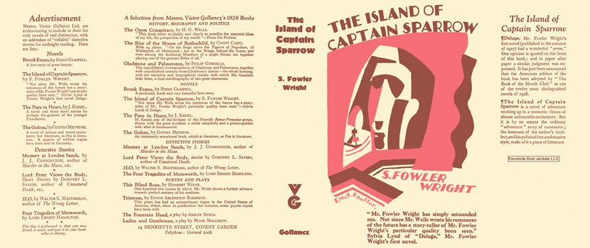 Item #35350 Island of Captain Sparrow, The. S. Fowler Wright