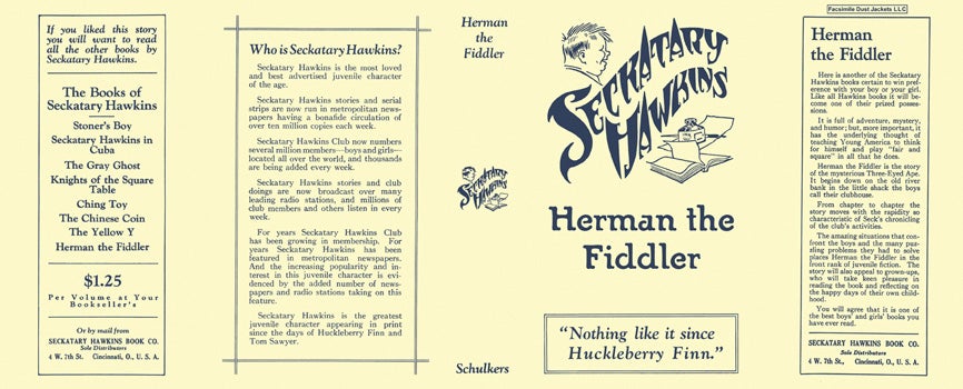 Item #35412 Seckatary Hawkins, Herman the Fiddler. Robert Franc Schulkers, Seckatary Hawkins
