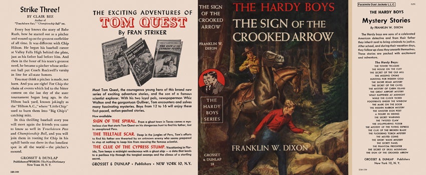 Item #35423 Hardy Boys #28: Sign of the Crooked Arrow, The. Franklin W. Dixon