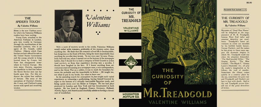 Item #3543 Curiosity of Mr. Treadgold, The. Valentine Williams