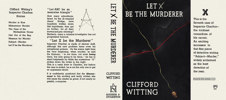 Item #3557 Let X Be the Murderer. Clifford Witting