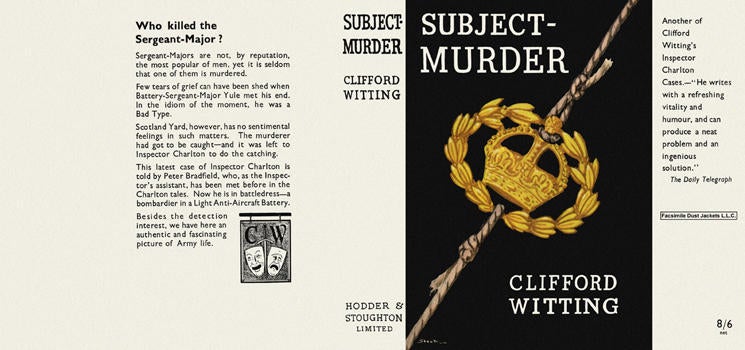 Item #3560 Subject - Murder. Clifford Witting.