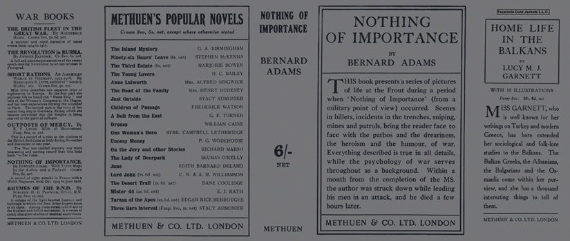 Item #35647 Nothing of Importance. Bernard Adams