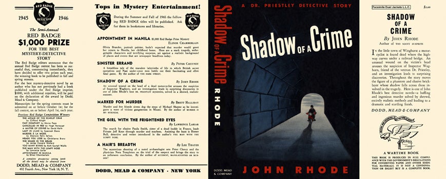 Item #35672 Shadow of a Crime. John Rhode