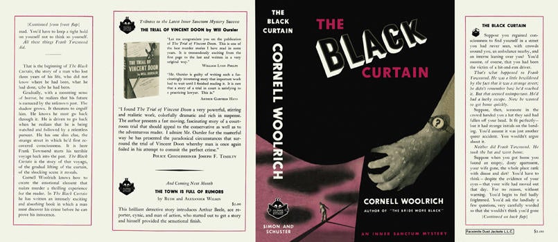 Item #3570 Black Curtain, The. Cornell Woolrich