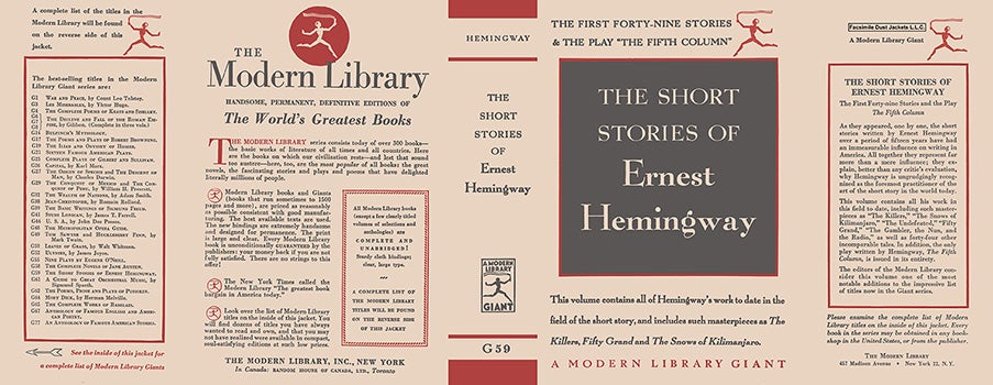 Item #35750 Short Stories of Ernest Hemingway, The. Ernest Hemingway