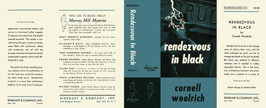 Item #3578 Rendezvous in Black. Cornell Woolrich