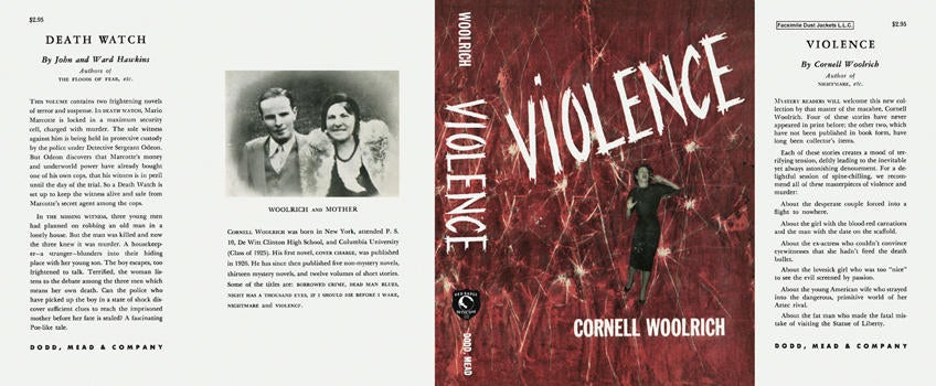 Item #3580 Violence. Cornell Woolrich