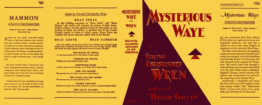 Item #3584 Mysterious Waye. P. C. Wren