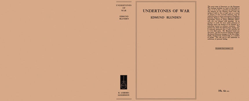 Item #35904 Undertones of War. Edmund Blunden