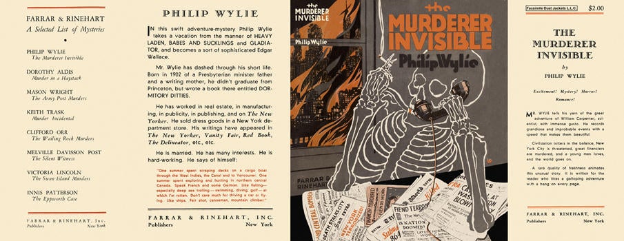 Item #3592 Murderer Invisible, The. Philip Wylie