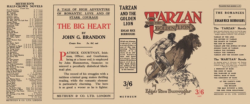 Item #35972 Tarzan and the Golden Lion. Edgar Rice Burroughs.