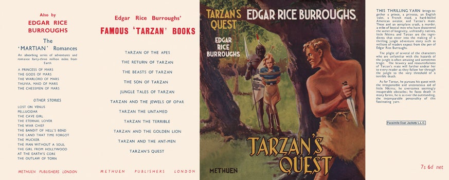 Item #35976 Tarzan's Quest. Edgar Rice Burroughs