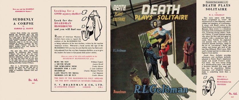 Item #35987 Death Plays Solitaire. Raymond Leslie Goldman
