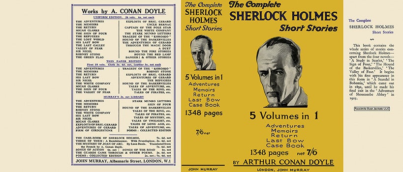 Item #36021 Complete Sherlock Holmes Short Stories, The. Sir Arthur Conan Doyle.