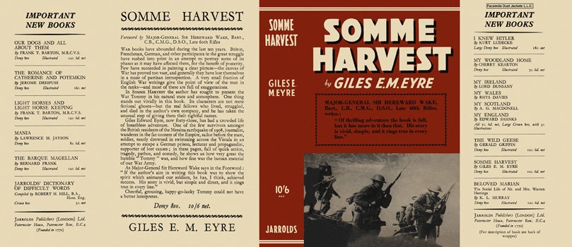 Item #36040 Somme Harvest. Giles E. M. Eyre