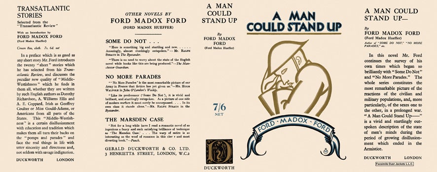 Item #36050 Man Could Stand Up, A. Ford Madox Ford.