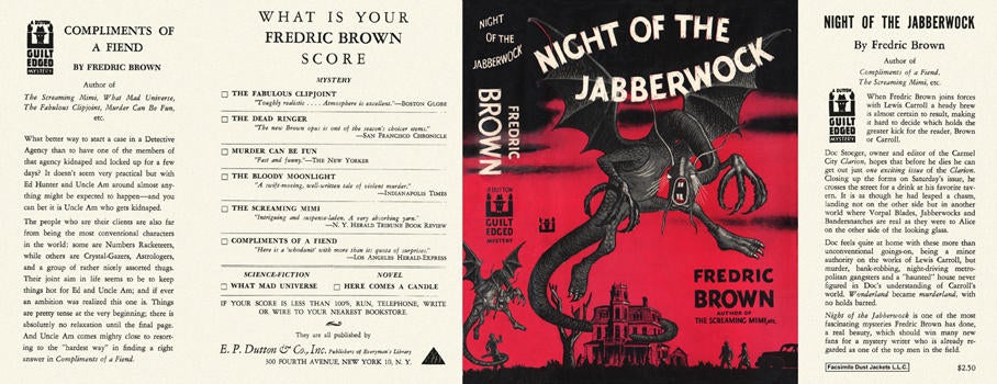 Item #361 Night of the Jabberwock. Fredric Brown.