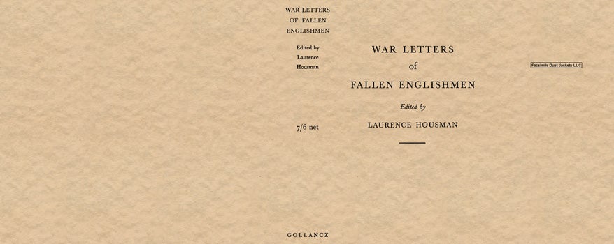 Item #36145 War Letters of Fallen Englishmen. Laurence Housman