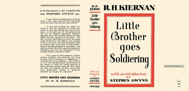 Item #36178 Little Brother Goes Soldiering. R. H. Kiernan