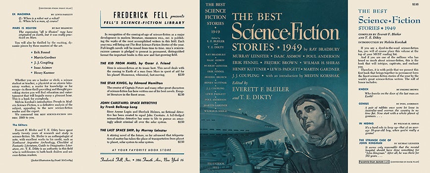 Item #3626 Best Science Fiction Stories 1949, The. Everett F. Bleiler, T. E. Dikty, Anthology