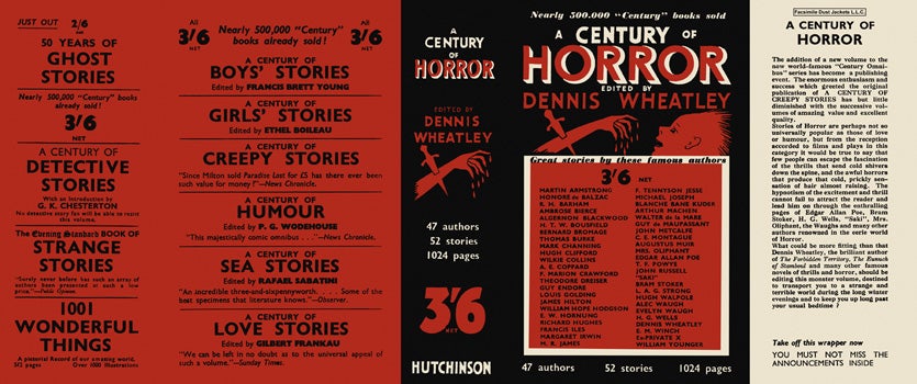 Item #3649 Century of Horror, A. Dennis Wheatley, Anthology