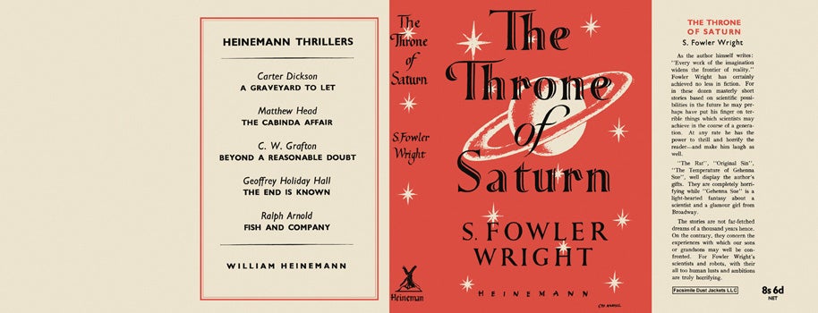 Item #36519 Throne of Saturn, The. S. Fowler Wright