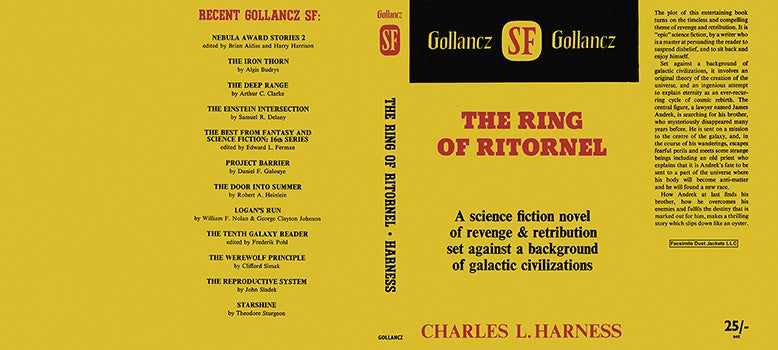 Item #36541 Ring of Ritornel, The. Charles L. Harness