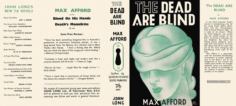 Item #36582 Dead Are Blind, The. Max Afford.