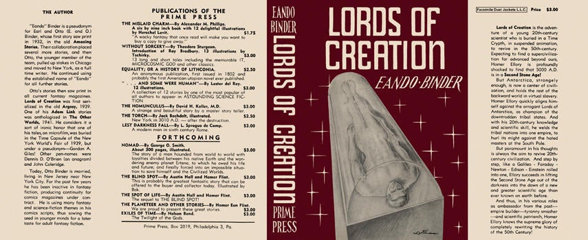 Item #3674 Lords of Creation. Eando Binder.