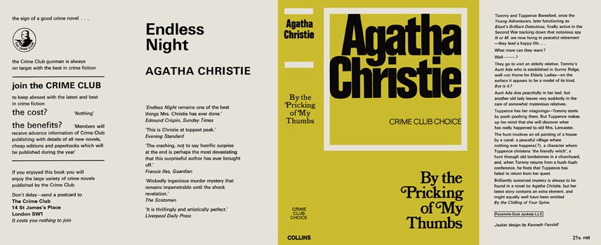Item #36853 By the Pricking of My Thumbs. Agatha Christie