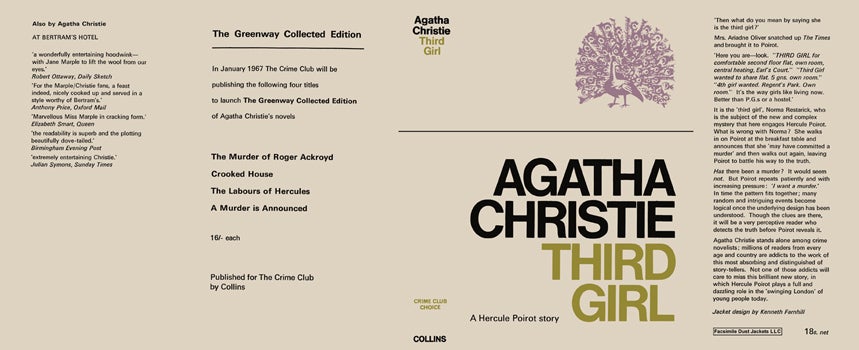 Item #36864 Third Girl. Agatha Christie.