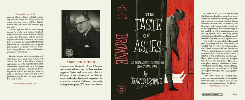Item #371 Taste of Ashes, The. Howard Browne.