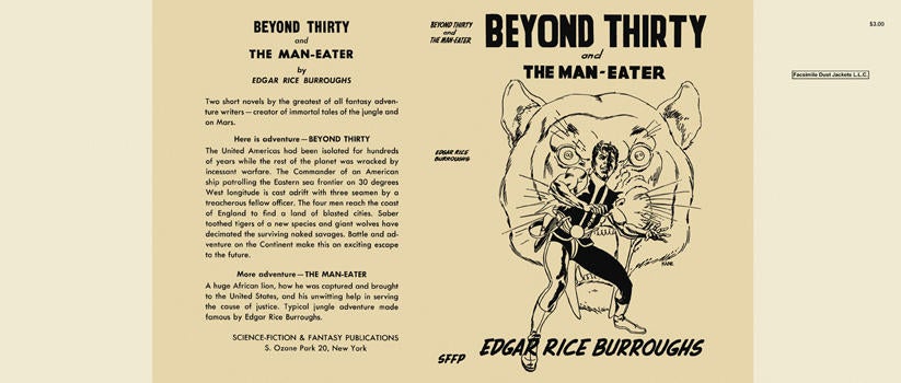 Item #3728 Beyond Thirty and the Man-Eater. Edgar Rice Burroughs