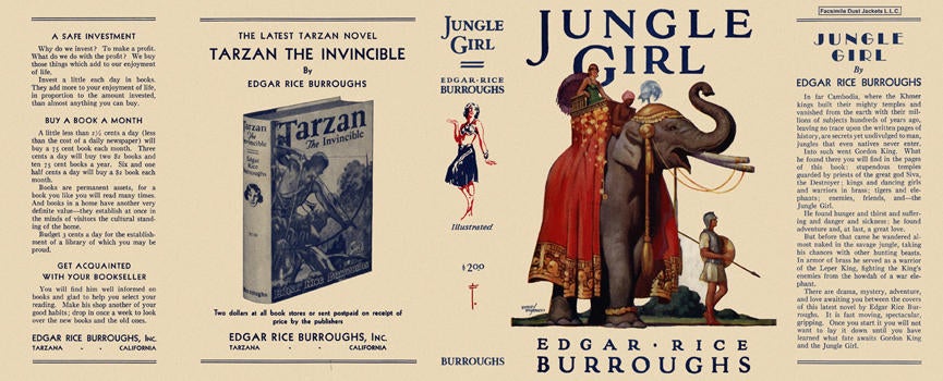 Item #3742 Jungle Girl. Edgar Rice Burroughs.