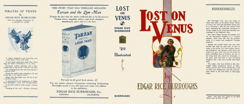 Item #3752 Lost on Venus. Edgar Rice Burroughs.