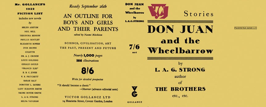 Item #37748 Don Juan and the Wheelbarrow. L. A. G. Strong