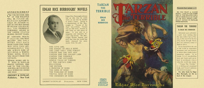 Item #3800 Tarzan the Terrible. Edgar Rice Burroughs.