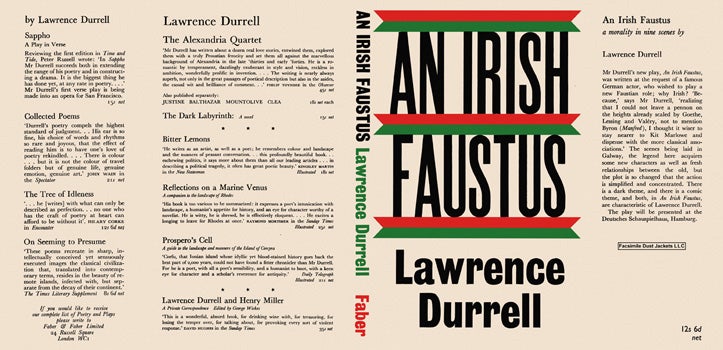 Item #38085 Irish Faustus, An. Lawrence Durrell