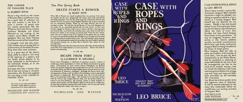 Item #381 Case with Ropes and Rings. Leo Bruce
