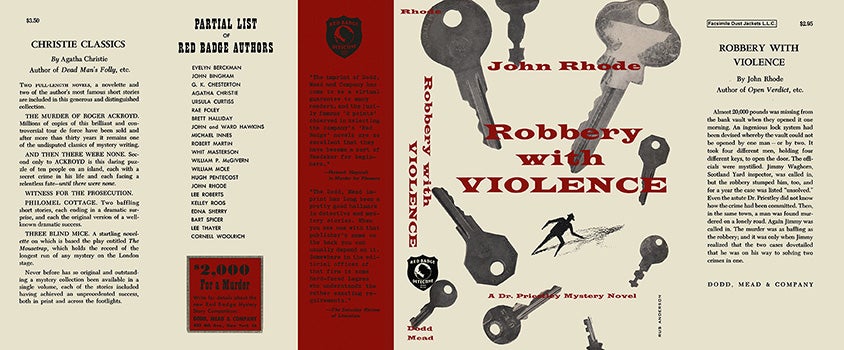 Item #38117 Robbery with Violence. John Rhode.