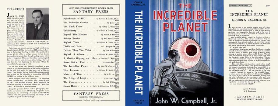 Item #3817 Incredible Planet, The. John W. Campbell, Jr